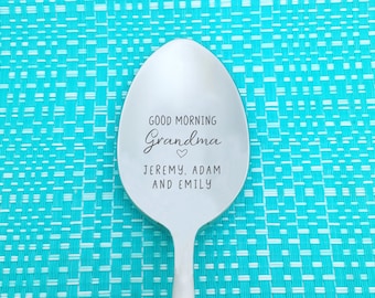 Good Morning Spoon, Nanna Gift, Grandma Gift, Nanny Gift, Personalised Spoon, Nanna Gift, Grandma Gift, Nonna Gift, Nanny Gift, Custom, Gift