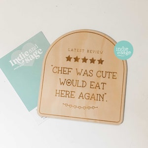 Panneau de cuisine Play - « Le chef était mignon, mangerait ici encore », panneau de café, menu de café, cuisine pour enfants, cuisine ludique, décoration de salle de jeux pour enfants, décoration d'enfants
