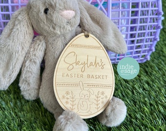 Personalised Easter Bunny Tag, Easter, Easter Decorations, Easter Gifts, Easter Basket, Personalised Easter Gifts, Easter Gift  Tag, Gifts