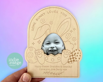 Personalised Easter Photo Frame, Personalised Easter Gifts, Easter, Easter Decorations, Easter Gift Basket, Easter Gift  Tag, Easter Bunny