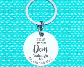 Best Uncle Ever, Personalized Keyring, Uncle Gift, Uncle, Gift for Uncle, New Uncle Gift, Nephew, Niece, Gift from Niece, Gift from Nephew