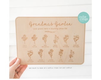 Personalised Grandchildren Sign, Grandmas Garden, Planter, Plant Lover Gift, Family Tree, Grandma Gift, Nanny Gift, Gifts, Gift for Her, Mum