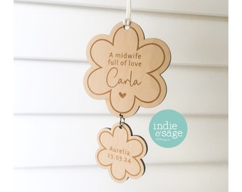 Engraved Wooden Midwife Wall Hanging, Midwife, Midwife Gift Idea, Midwifery, Obstetrician Gift Ideas, Doctor Gift, New Baby, Announcement
