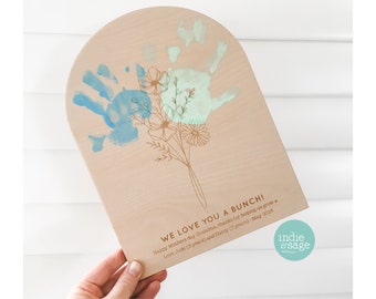 Personalised Hand Print Plaque for Mothers Day, Mothers Day Gift for Grandma, Mothers Day Hand Print Art, Mothers Day, Mothers Day Gifts