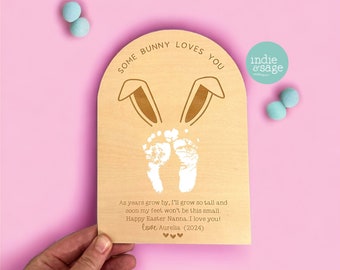 First Easter Gift Idea, Some Bunny Loves You, Personalised Easter Gifts, Easter Decorations, Easter, Baby Footprint, First Easter Gifts
