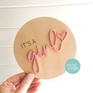 It's A Girl, She's Here, Gender Reveal, Gender Reveal Sign, Boy Or Girl Gender Reveal, Baby Announcement, Birth Announcement Sign, New Baby