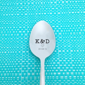 Personalised Initial Spoon, Engraved Spoon Still Spooning Since, Personalized Engraved Spoon, Anniversary Gift Idea, Valentines Gift