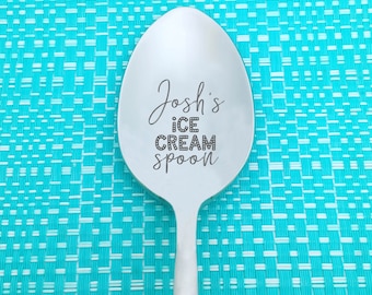 Personalised Ice Cream Spoon Australia Personalised Spoon Custom Spoon Ice Cream Lover Ice Cream Spoon Lover Ice Cream Bowls Couple Gifts