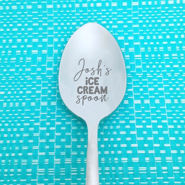 Personalised Ice Cream Spoon Australia Personalised Spoon Custom Spoon Ice Cream Lover Ice Cream Spoon Lover Ice Cream Bowls Couple Gifts