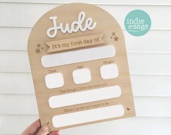XL Interchangeable First Day/Last Day of School Engraved Sign, First Day of School, First Day of Nursery, First Day Sign, First Day Gift