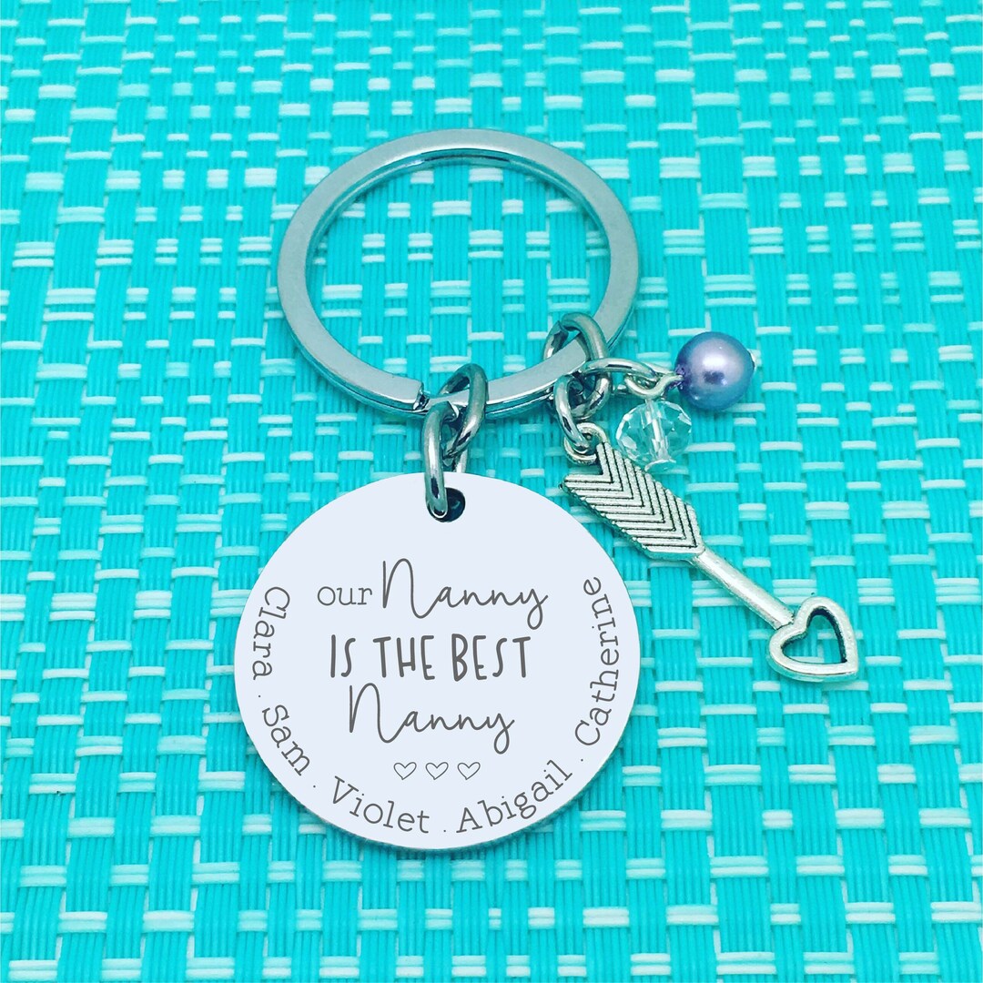 Key Rings Nanny Our Nanny is the Best Nanny Personalised Keyring Personalized Mothers ...