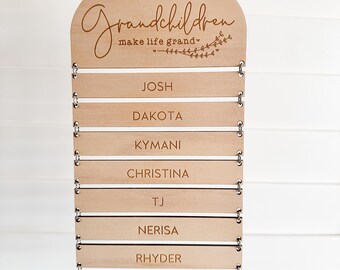 Personalised Mum Gift from Children, Grandchildren Make Life Grand Plaque, Grandma Gift, Mothers Day Gift, Gift from Grandchildren