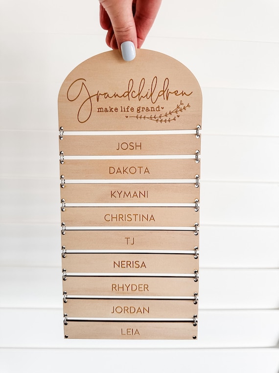 Personalised Mum Gift from Children, Grandchildren Make Life Grand Plaque, Grandma Gift, Mothers Day Gift, Gift from Grandchildren