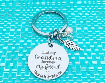 Personalised Mothers Day Gift for Grandma, Personalised Keychain from Grandchildren, Grandma Gift, Mothers Day Gift, Nanna, Noni, Nan, Nanny