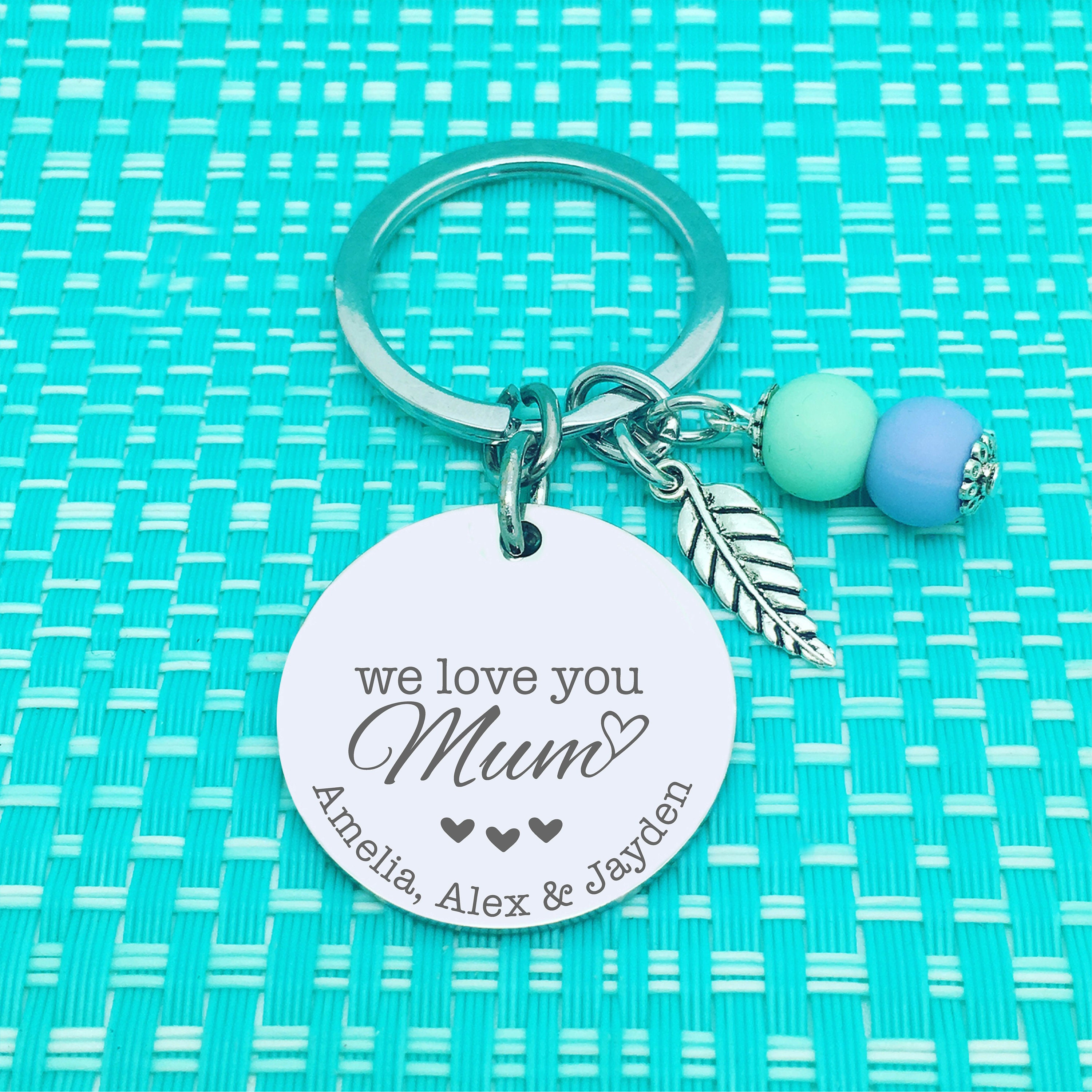 Mum Key Chain Gift for Mum, Personalized Keychain, Love You Mum, Gifts for Mum From  Daughter, Mothers Day Gift, Mother Gift, Grandmother, Gifts for Her