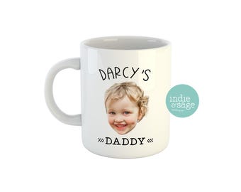 Personalised Baby Face Mug, Custom Photo Mug, Custom Baby Face Mug, Photo Gift for Dad, Mugs, Mugs for Him, Dad Gifts from Daughter, Daddy