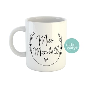 Teacher Mug (Your Message On Back), Personalised Mug, Double Sided Teacher Mug, Teacher Gift, Teacher Present, Teacher Thank You Gift