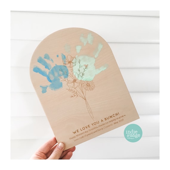 Personalised Hand Print Plaque for Mothers Day, Mothers Day Gift for Grandma, Mothers Day Hand Print Art, Mothers Day, Mothers Day Gifts