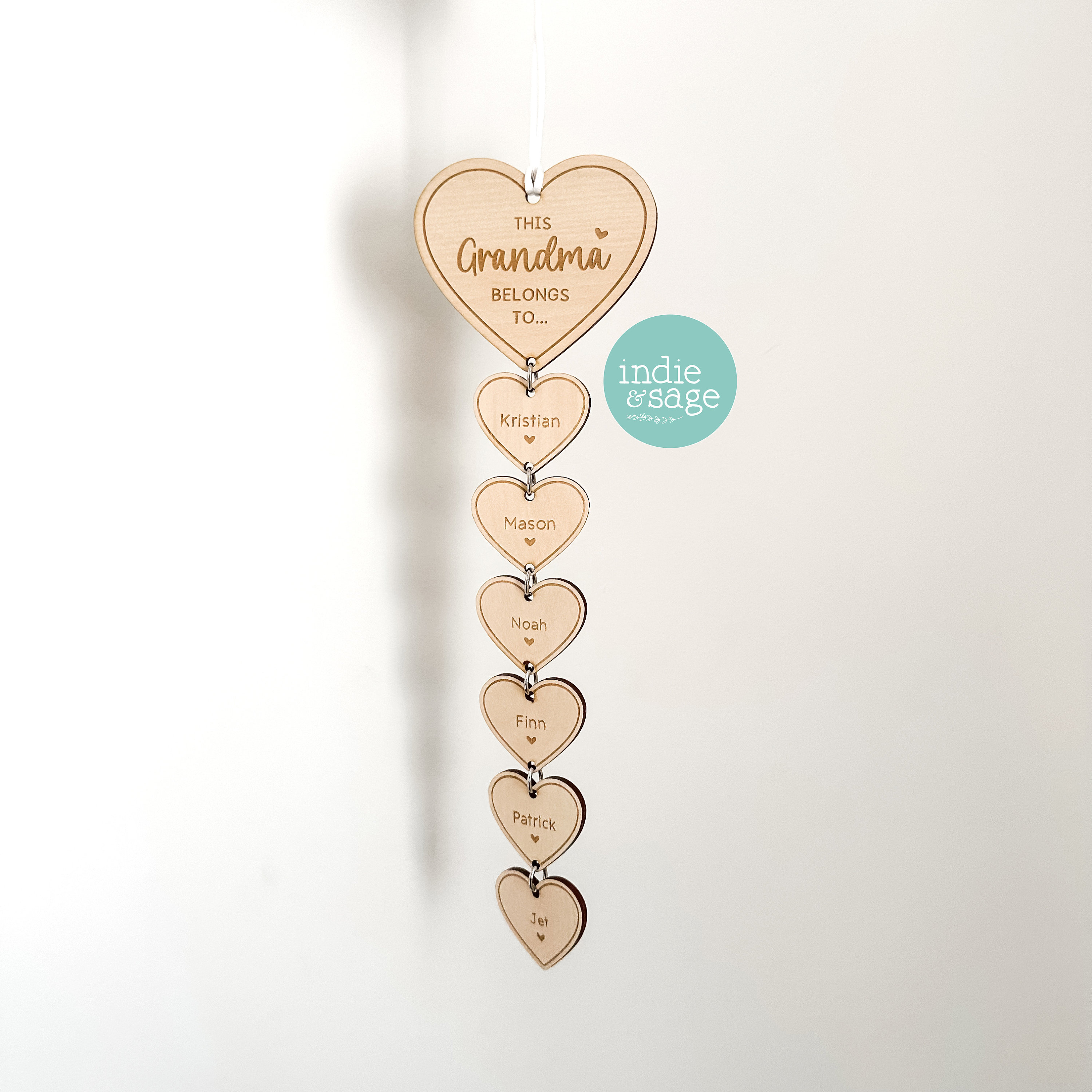 RedTurtle Wooden Heart This Grandma Belong To Poster