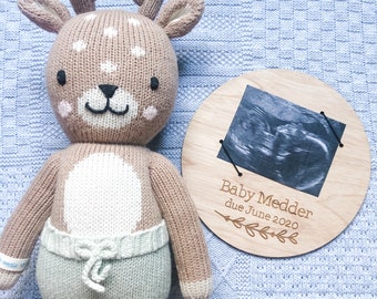Pregnancy Announcement, Personalised, Pregnancy Announcement Disc, Newborn Photo Prop, Wooden Baby Announcement, New Baby Arrival Plaque