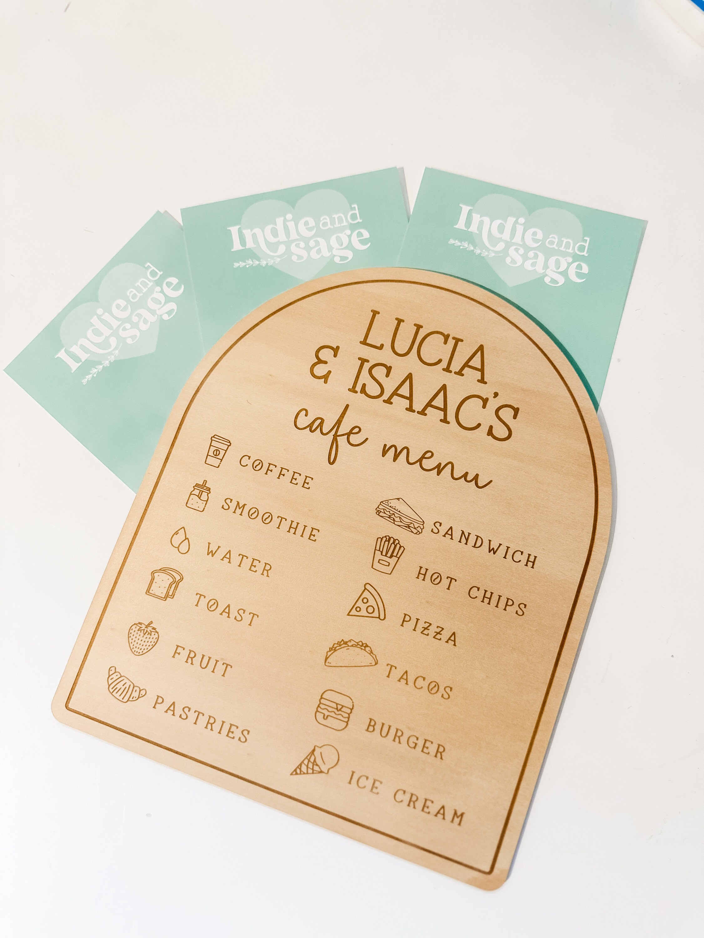 Personalised Play Kitchen Menu | Cafe Sign | Kids Decor | Cafe Menu ...