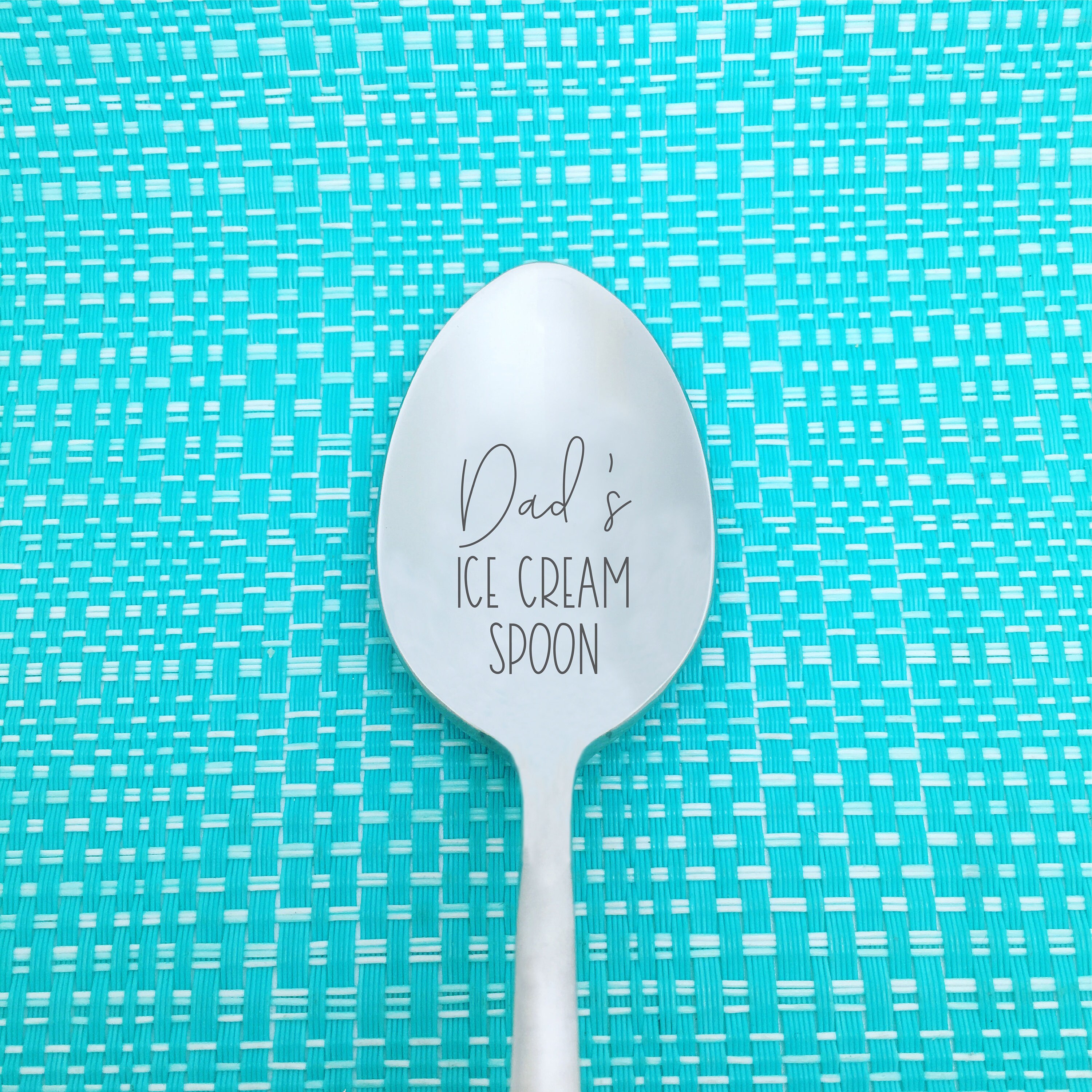 Dads Ice Cream Spoon, Personalised Spoon, Teaspoon, Personalised Dad, Fathers Day Gift Gift, Spoon, Engraved Spoon, Dad, Pop Dada, Dad Gift