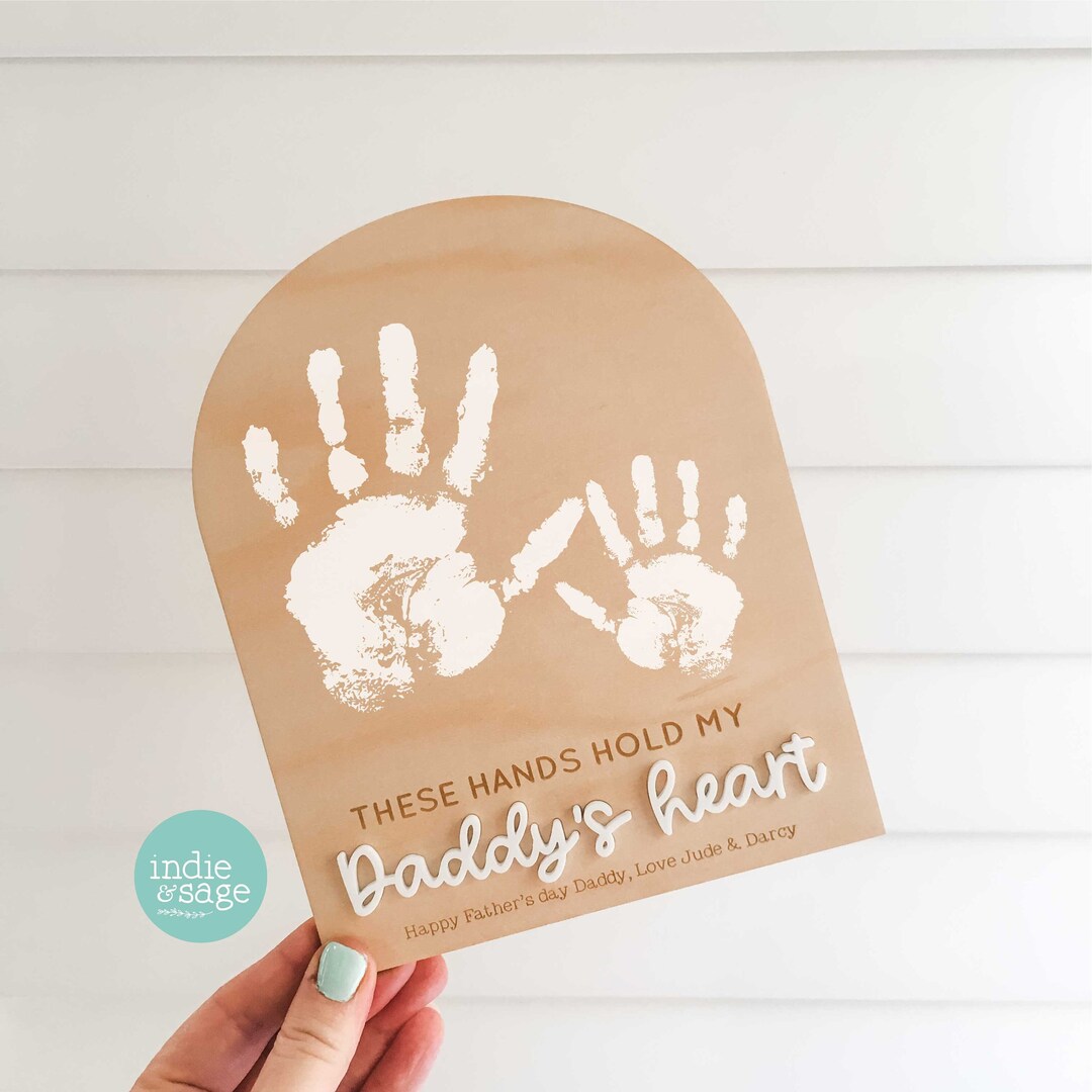 These Hands Hold My Daddy #39 s Heart (add Your Message Change Who Its These Hands Hold My Daddy #39 s Heart (add Your Message Change Who Its