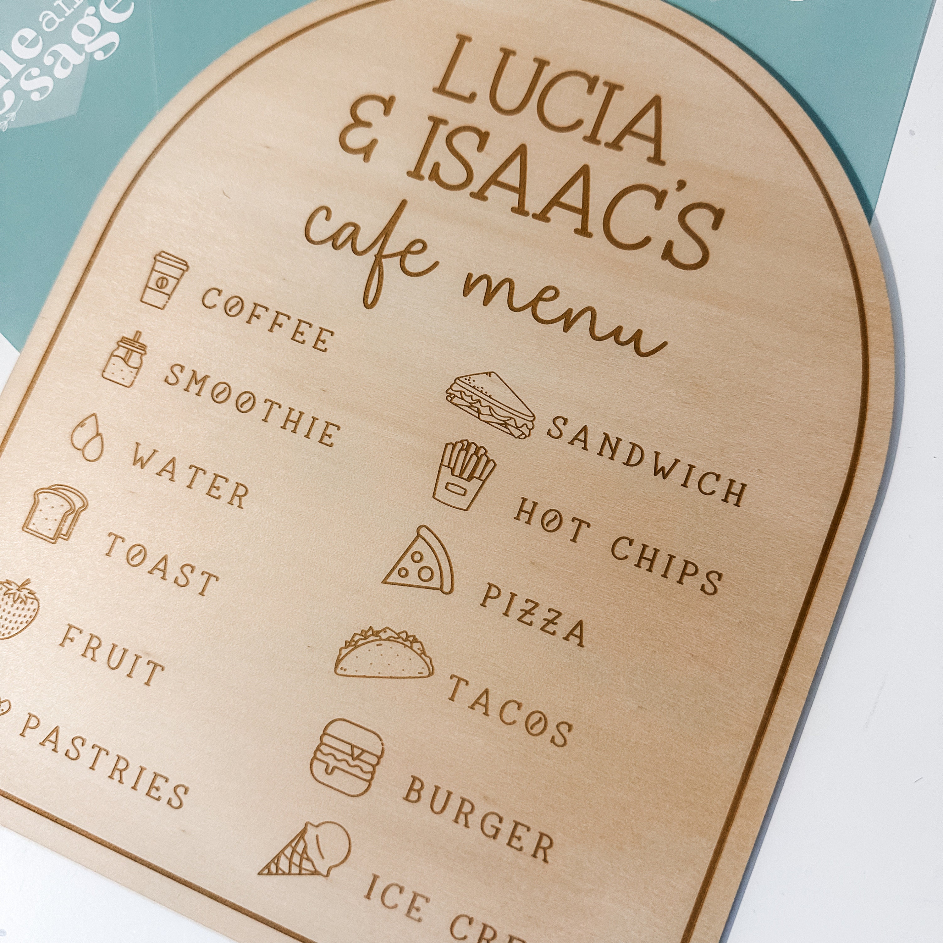 Personalised Play Kitchen Menu | Cafe Sign | Kids Decor | Cafe Menu ...