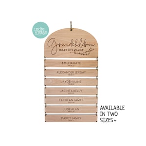 Plaque en bois personnalisée avec petits-enfants, cadeau de petits-enfants, fête des pères, cadeaux papa, cadeaux fête des pères, cadeau grand-père