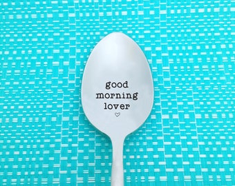 Good Morning Lover, Engraved Spoon Still Spooning Since, Personalized Engraved Spoon, Anniversary Gift Idea, Valentines Gift