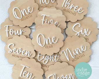 Baby Milestone Discs, Newborn Photo Prop, Baby Shower Gifts, Wooden Milestone Discs Baby Milestone Cards Baby Personalized Gift Baby Gift