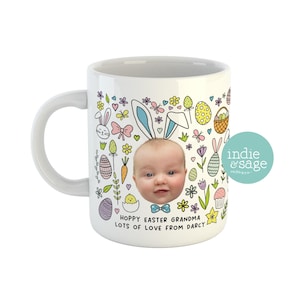 Personalisierte Baby Gesicht Ostern Becher, Ostern, Osterkorb Geschenk, Osterdekor, Osterhase, Osterkorb Sachen, erste Ostern, Ostergeschenk