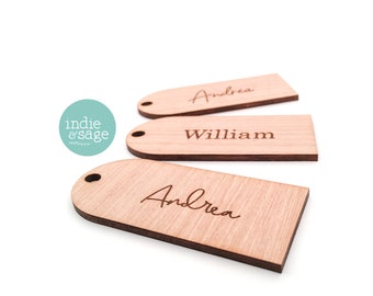 Wooden Engraved Personalised Wedding Place Settings, Semi-Circle Wedding Name Placecards, Weddings, Dinner Parties, Laser Cut Name Setting
