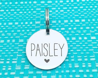 SALE Silver Double Sided Engraved Dog Name Tag, Dog ID Name Tag, Cat Tag, Pet id Tag, Microchip Dog Tag, Dog Tag for Collar, Custom Dog Tag