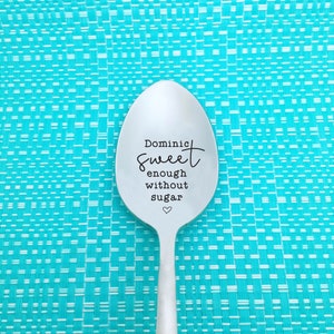 Sweet Enough Personalized Engraved Spoon, Personalized Custom Spoon, Anniversary Gift Idea, Big Spoon, Valentines Gift, Lets Spoon