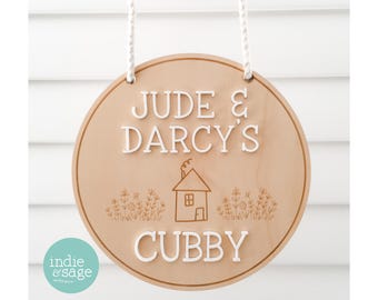 Personalised Kids Cubby House Sign, Cubby House Sign, Playroom Sign, Kids Room Decor, Personalised Name Sign, Kids Room Name Sign