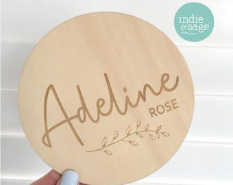 Timber Baby Name Announcement | Baby Name Announcement Sign | Baby Name Sign | Newborn Announcement Plaque | Wooden Name Sign | Name Sign