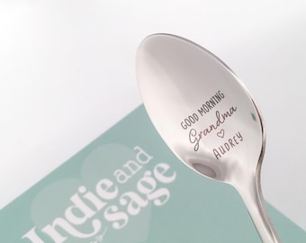 Good Morning Spoon, Nanna Gift, Grandma Gift, Nanny Gift, Personalised Spoon, Nanna Gift, Grandma Gift, Nonna Gift, Nanny Gift, Custom, Gift