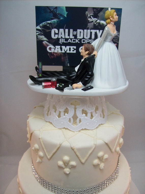 Funny Wedding Cake Topper Game Over Gamer Gaming Junkie Player Etsy