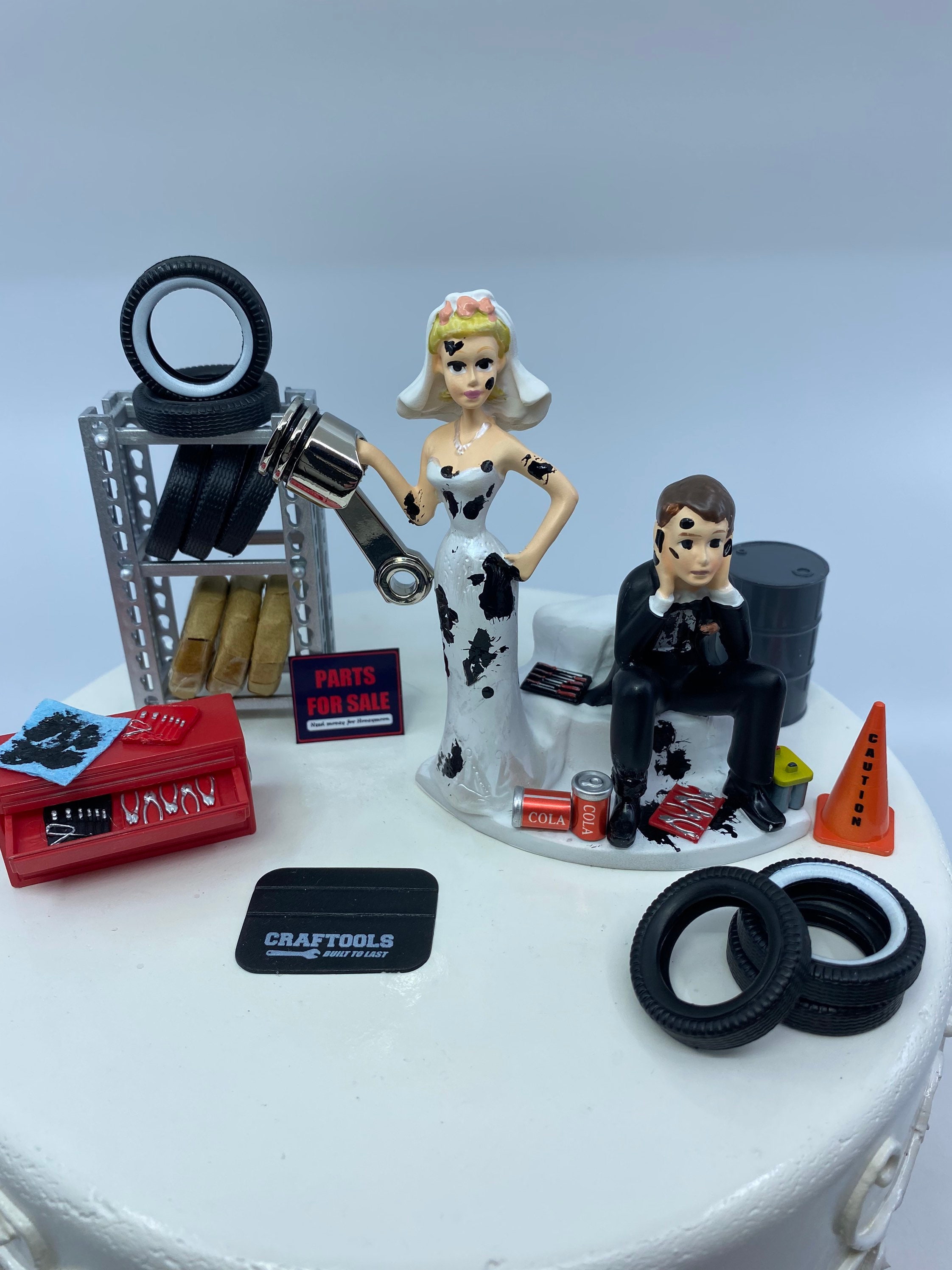Got the PISTON Greasy Couple Funny Wedding Cake Topper Etsy