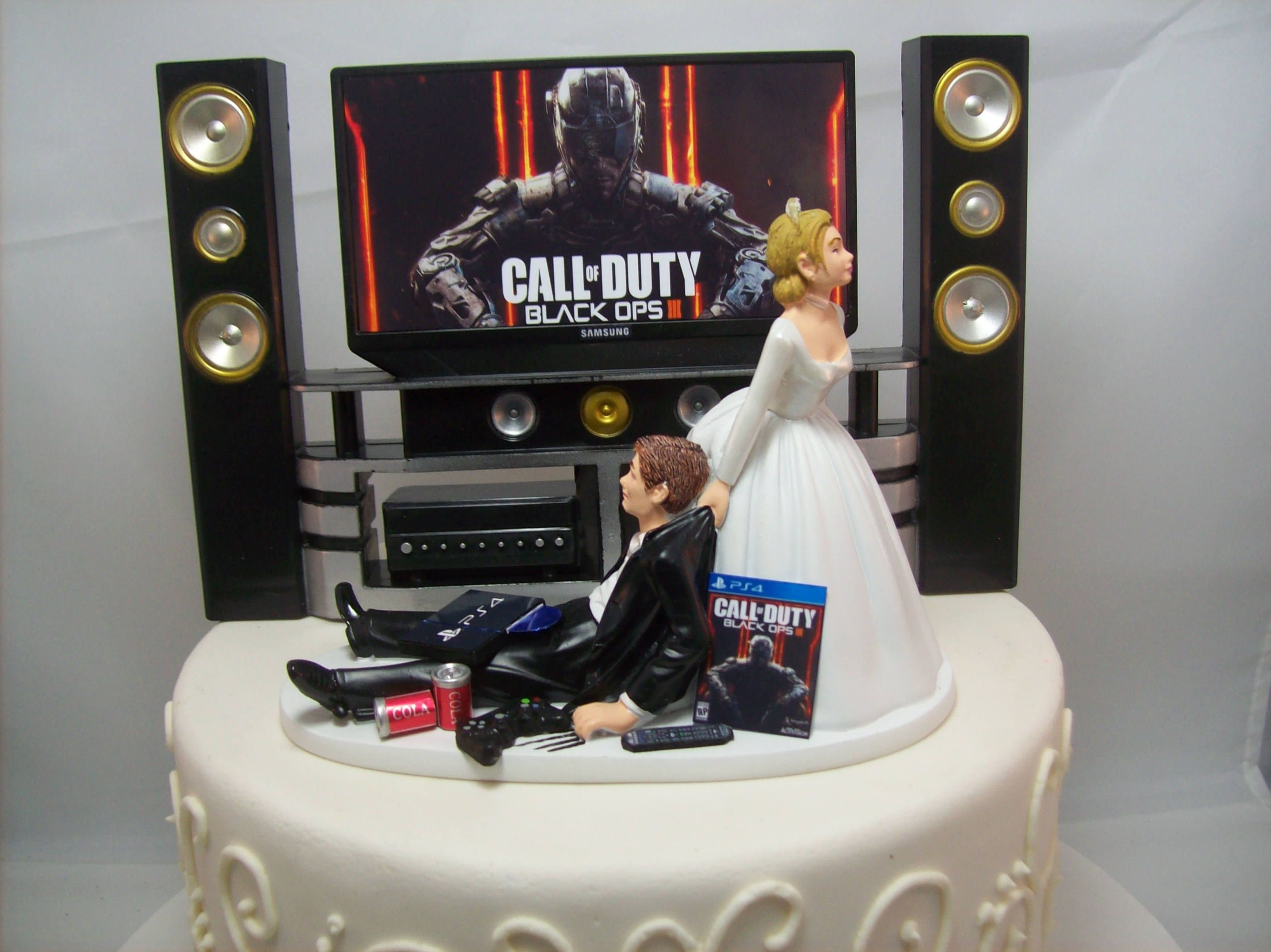 Gamer Funny Wedding Cake Topper Cod Jeu Video Junkie Addict Etsy France