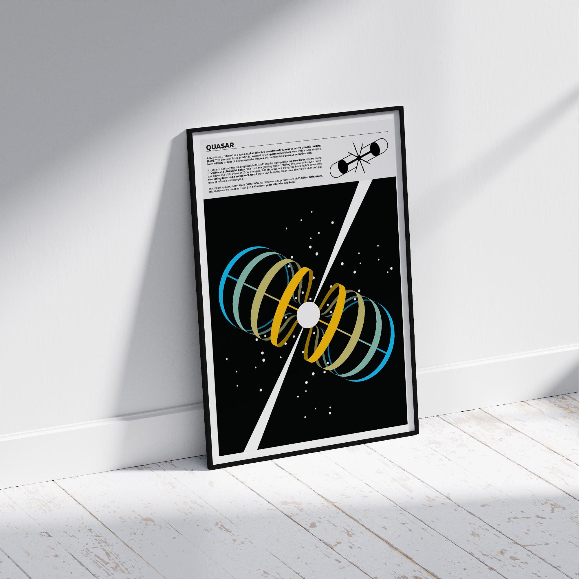 Quasar Print, Multi-language, Physics & Science Gift for Home