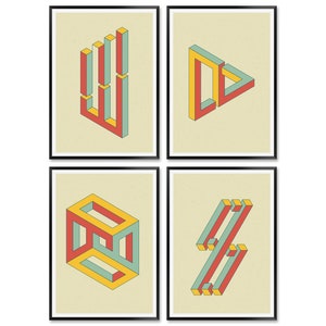 Rubiks Cube Penrose Triangle Optical Illusion - Inspired by Escher - Rubiks  Cube - Posters and Art Prints