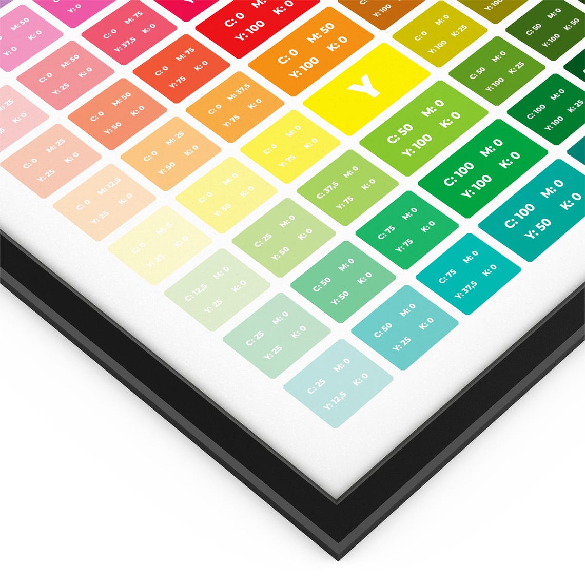 CMYK Spectrum Print - Color Reference Chart for Designers, Students ...