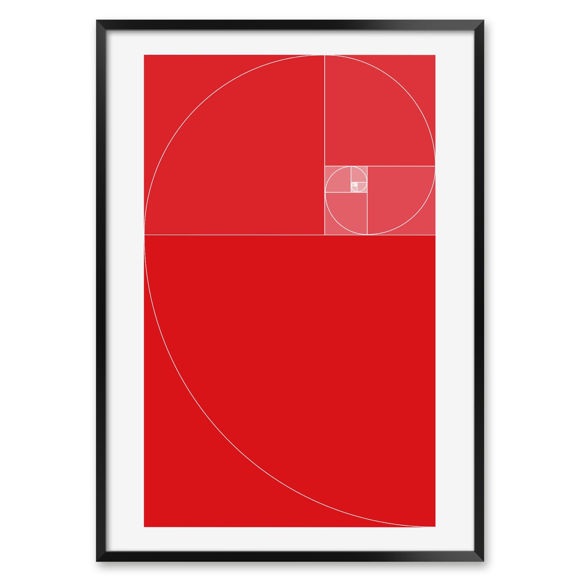 Golden Ratio Spiral Print: Modern Mathematics Wall Art - Etsy