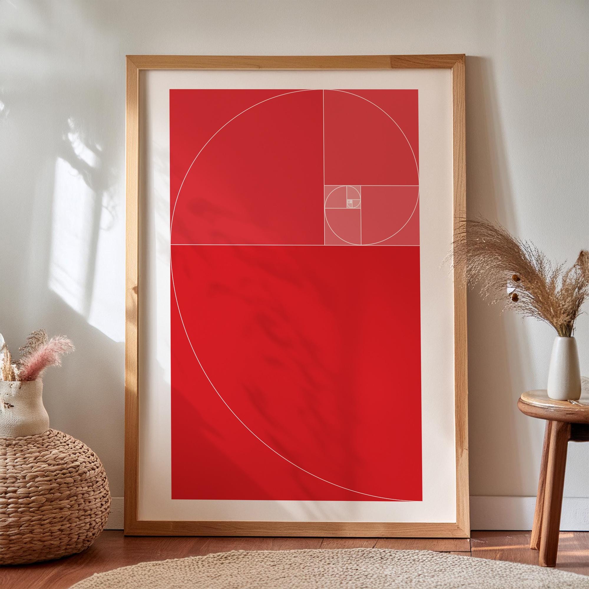 Golden Ratio Spiral Print: Modern Mathematics Wall Art - Etsy