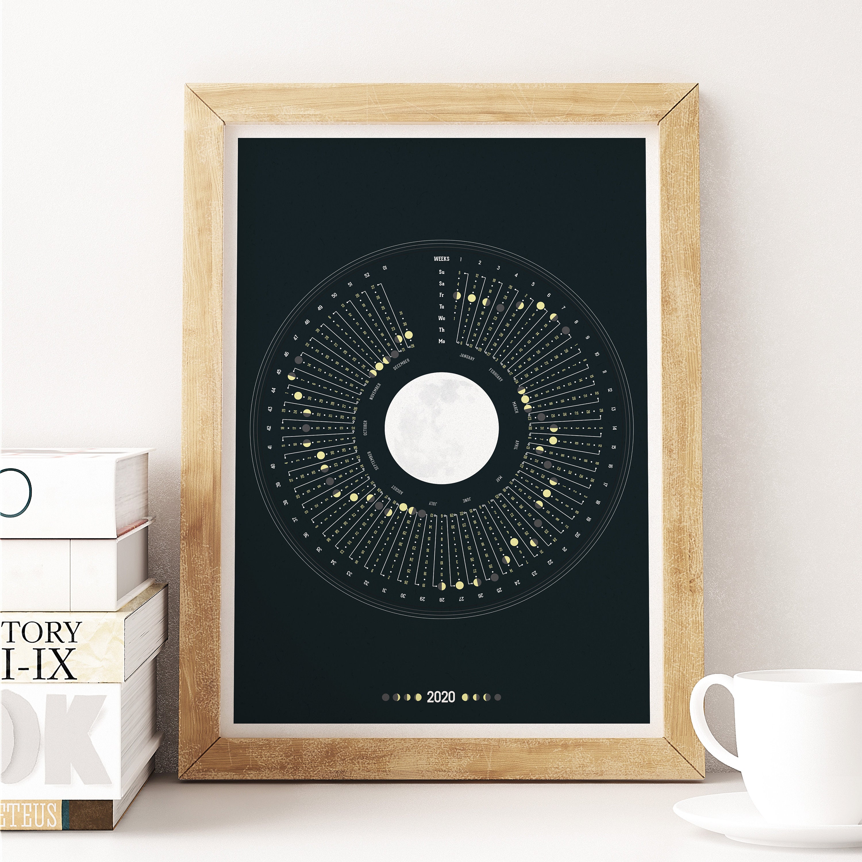 2020 Moon Calendar Celestial Calendar 2020 Weekly Planner | Etsy