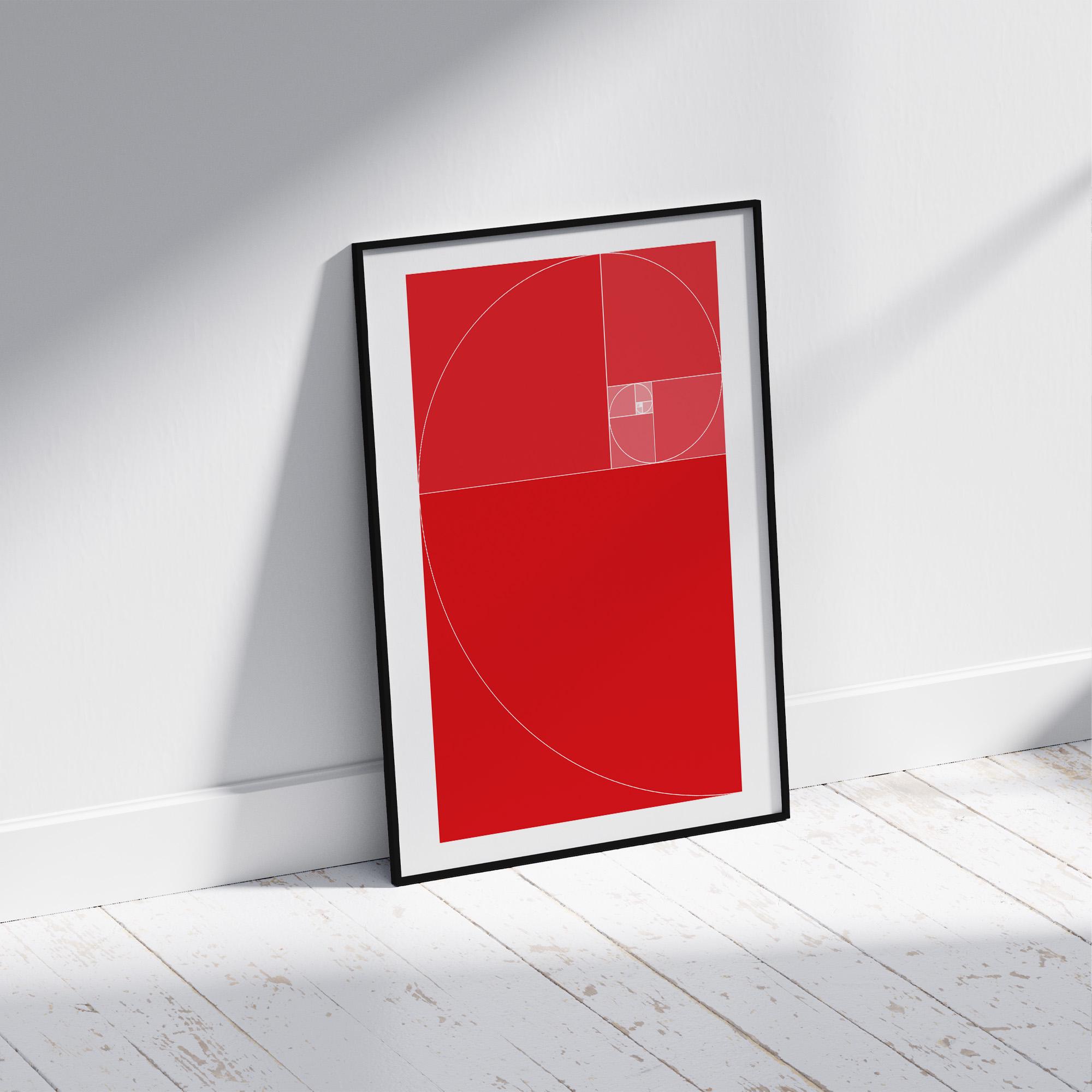 Golden Ratio Spiral Print: Modern Mathematics Wall Art - Etsy