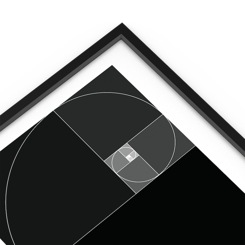 Golden Ratio Spiral Print: Modern Mathematics Wall Art - Etsy