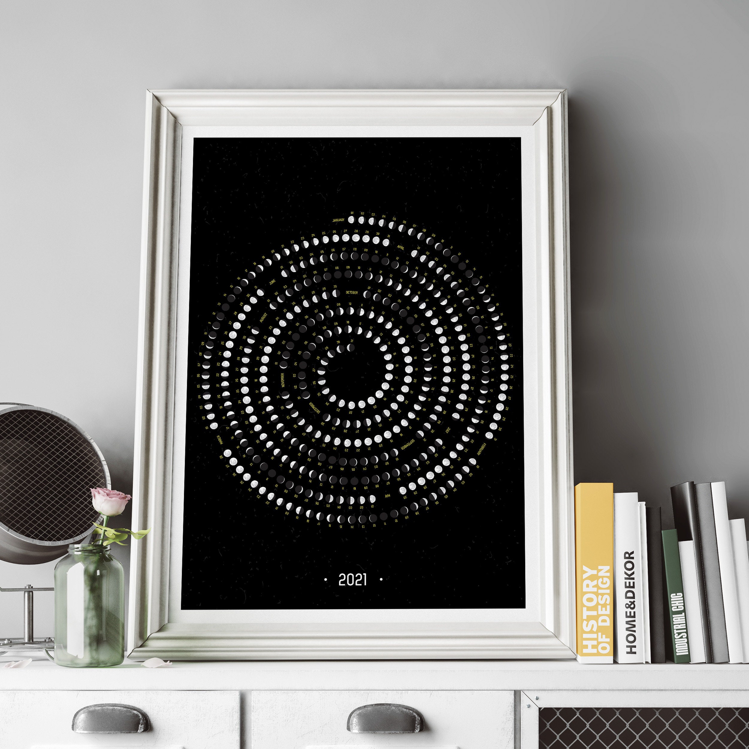 2021 Moon Calendar Moon Phase Calendar 2021 Phases of Moon | Etsy